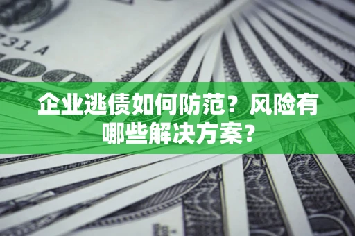 北京企业逃债如何防范？风险有哪些解决方案？